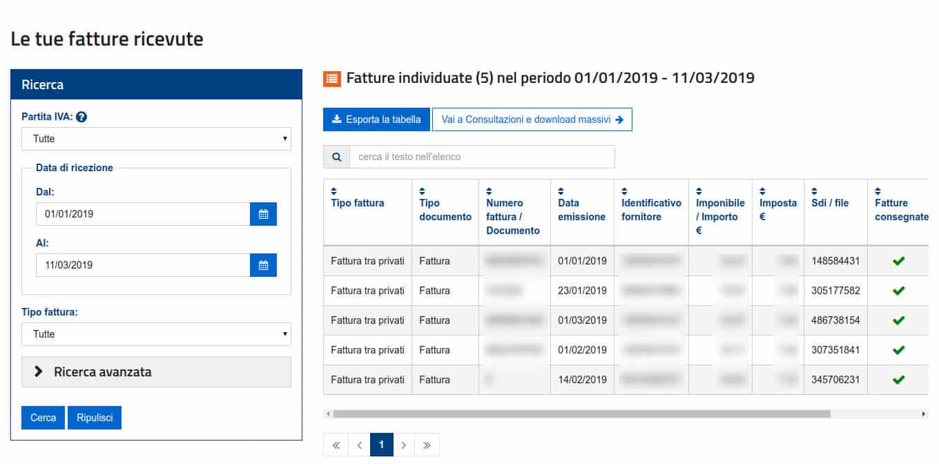 FATTURE ELETTRONICHE DAL CASSETTO FISCALE SCARICARE