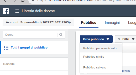 Tipologie di pubblico Facebook