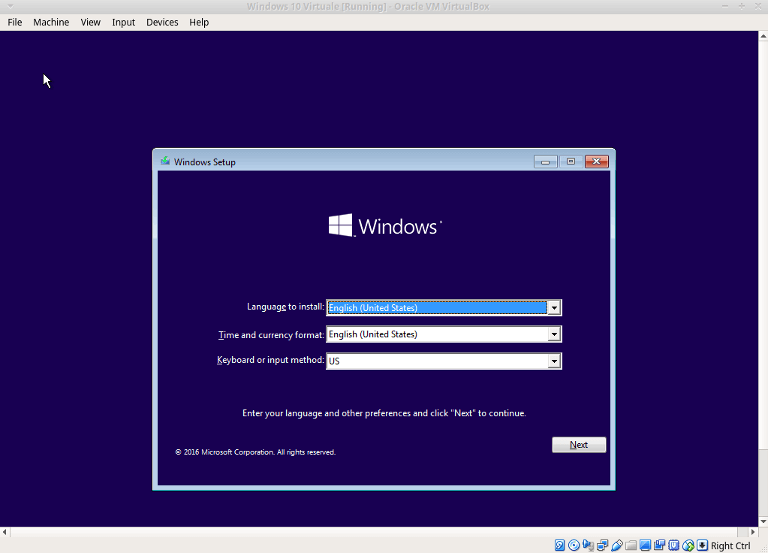 macchina virtuale windows installazione sistema operativo
