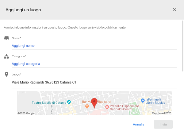 box aggiunta luogo google maps